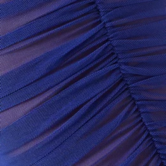 Good American Mesh Ruched Maxi Skirt Capri Blue Size Medium NWOT - Picture 4 of 10